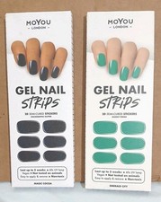 Lit Of 2 - MOYOU LONDON Semi Cured Gel Nail Strips 20 Pcs. Nail Wraps Each