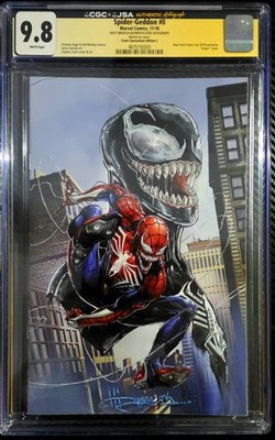 Spider-Geddon 0 Clayton Crain Virgin Variant CGC JSA 9.8 SKETCH & SIGNED *READ*