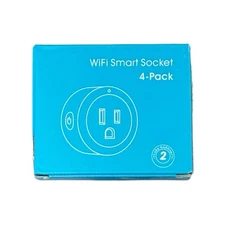 WiFi Smart Socket 4 Pack White Smart Plug Compatible Alexa Google - Brand New