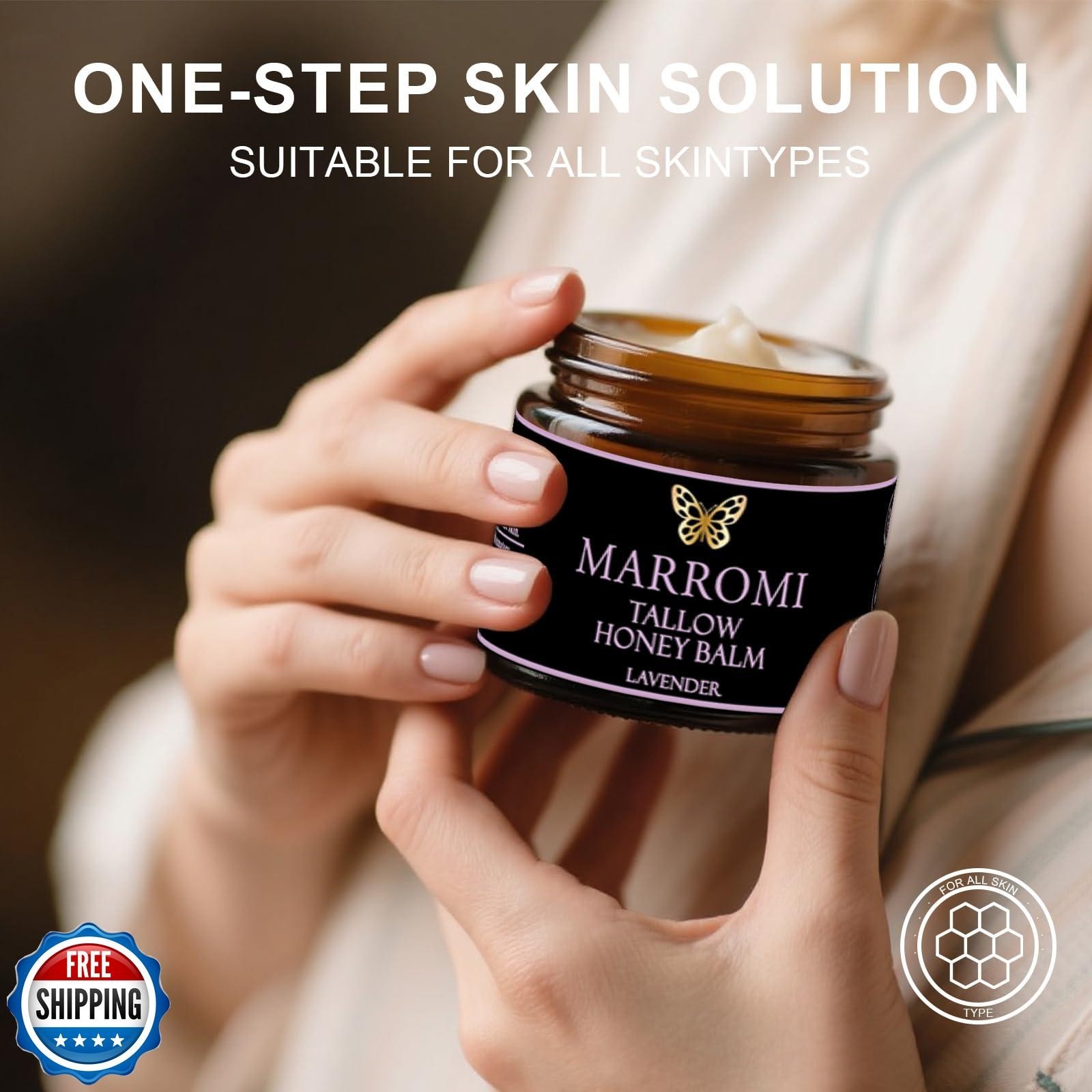 COMFORTENA Eloix Tallow Honey Balm, Natural Organic Beef Tallow B