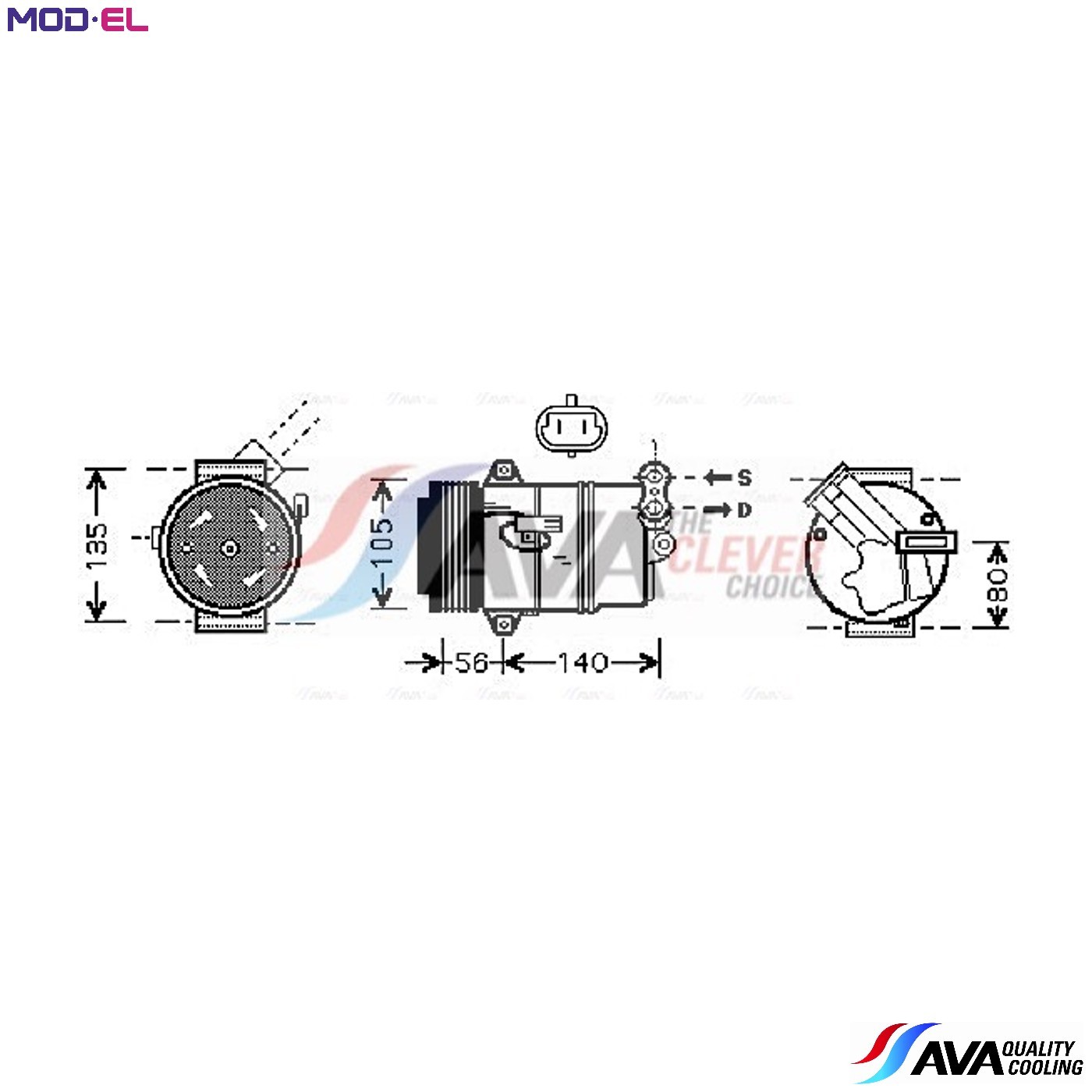 COMPRESSOR AIR CONDITIONING OLAK428 FOR VAUXHALL ZAFIRA/Mk/II ASTRAVAN/IV 1.8L