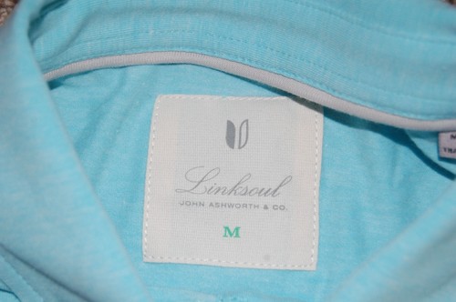 Neu ohne Etikett Linksoul Drytech Baumwollmischung Golf Polo-Shirt Damen Medium türkis meliert - Bild 2 von 7