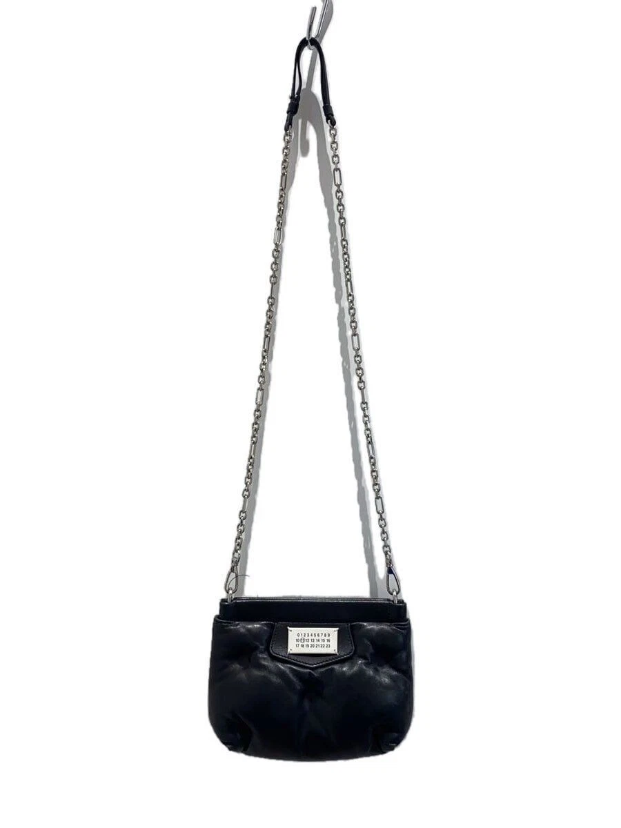 Borsa a tracolla Maison Margiela pelle nera tinta unita glam slam usata