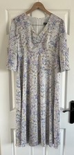 Mint Velvet Pretty Pastel Floral Midi Dress Size 12 EXCELLENT