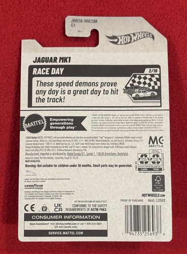2025 HOT WHEELS MAINLINE CASE M JAGUAR MK1 SERIES RACE - Picture 2 of 2