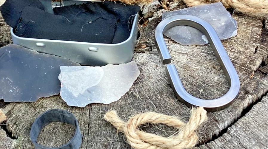 Complete English Flint and Steel Kit, Fire Starter W/ Flint Sharpener & Extras - Image 3 of 4