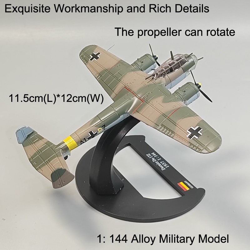 1:144 WW2 Luftwaffe Dornier Do 17Z Bomber Model Diecast Military