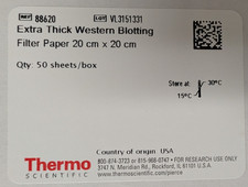 ThermoScientific ExtraThick Western Blotting Filter Paper 20cmx20cm, 50 sh/box