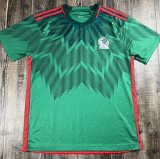 Mexico Soccer Jersey Size Mens Large Green/Red
