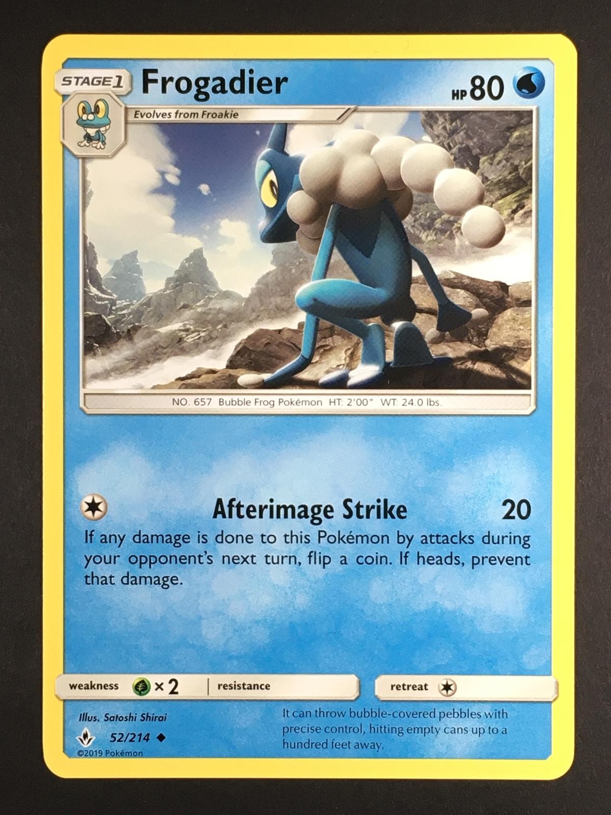 Pokemon TCG Frogadier 52/214 Unbroken Bonds Regular Uncommon LP