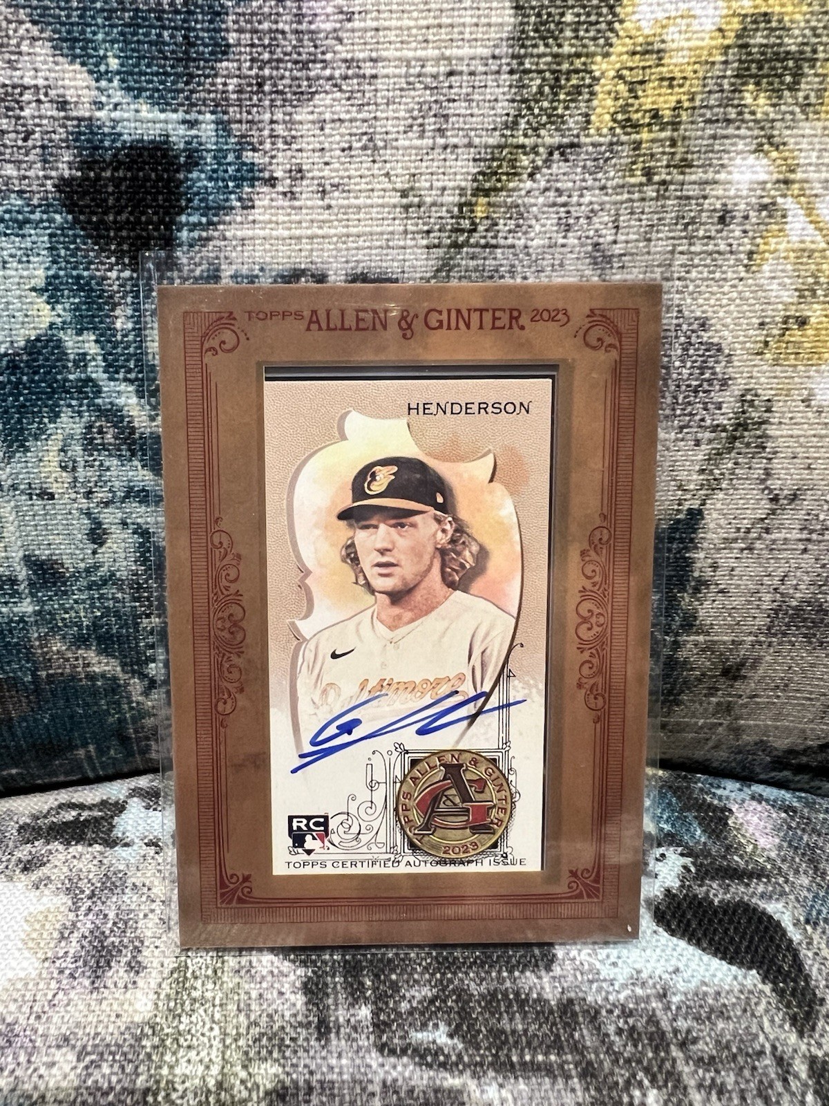 2023 Topps Allen and Ginter Gunnar Henderson Framed Mini Rookie Auto MA-GH RC
