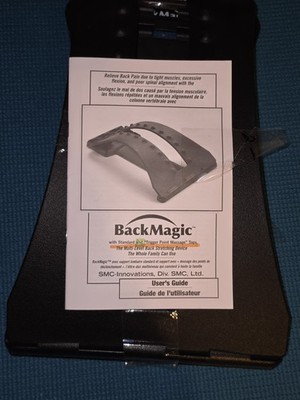 BackMagic Adjustable Manual Back Massager Trigger Point 6-Head Black