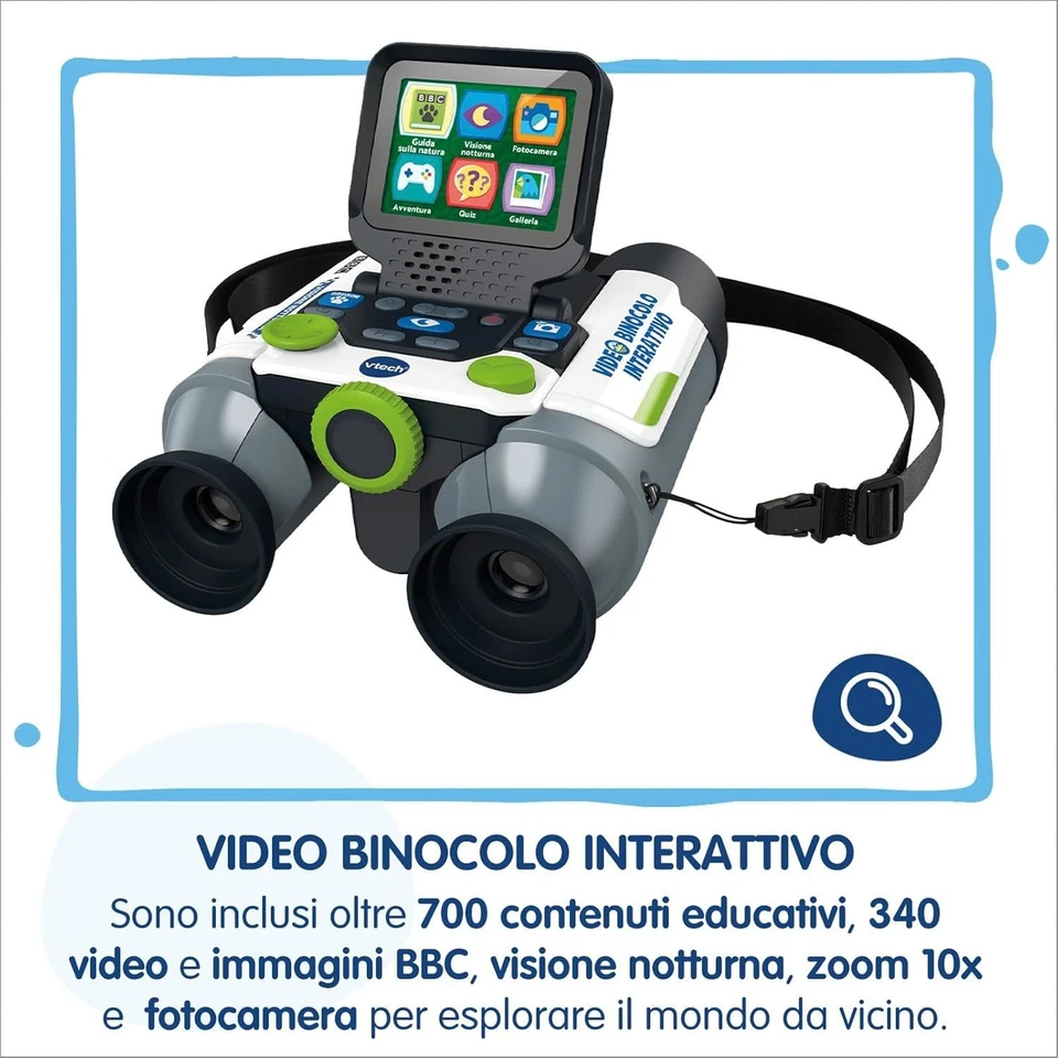 Video Binocolo Interattivo 6 modalità di gioco schermo LCD - Vtech - 6186 - 5+ - Immagine 3 di 4