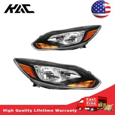 Driver Left Lh Headlight Assembly Halogen For 2012-2014 Ford Focus Blackclear Driver Left Lh Headlight Assembly Halogen For 2012-2014 Ford Focus Blackclear
