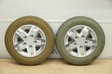 PAIR FLAT-FREE 14" OEM Drive Wheels Tires for Quantum Q6 Edge Power Chairs