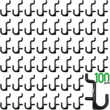Pegboard Hooks Kit J Hook Assortment 100 Pack Black