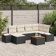 Set Divano da Giardino con cuscino 7 pcs polyrattan divani esterno vidaXL