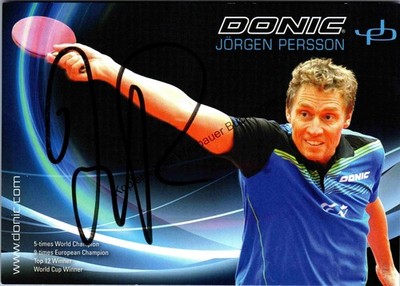 Original Autogramm Jörgen Persson Tischtennis Donic /// Autogramm Autogra 350685