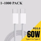 60W USB Type-C Cable Fast Charger Data Sync Cord For iPhone 17 16 15/Samsung LOT