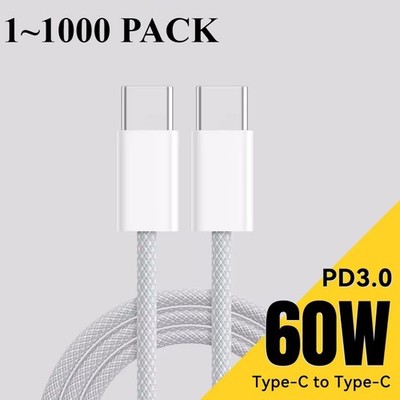 60W USB Type-C Cable Fast Charger Data Sync Cord For iPhone 17 16 15/Samsung LOT