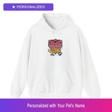 Custom Pitbull Pit Bull Paw Print Pet Hoodie Personalized Name Dog Owner