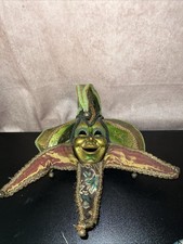 Mardi Gras Venetian Jester Joker Crafted Masquerade Carnivale Mask Need Repair