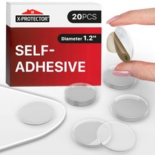 X-Protector Glass Table Top Bumpers - 20 PCS 1.2- Self-Adhesive Glass Table ...
