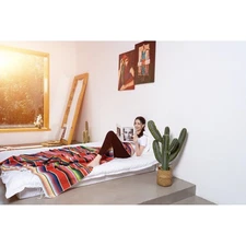 Pakistani Dari Ethnic Artisanal Area Rug - Throw. Bright & Colorful