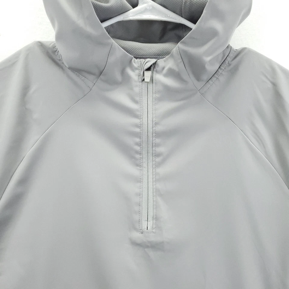 Jaqueta pulôver masculina Rawlings com capuz cinza médio manga curta beisebol ao ar livre - Imagem 3 de 4