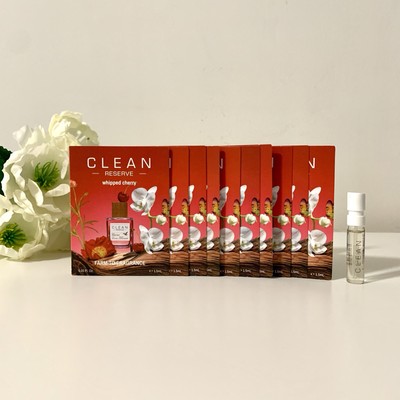 10 Clean Reserve Whipped Cherry Sample Spray Vials 0.05 oz / 1.5 ml Each New NIB