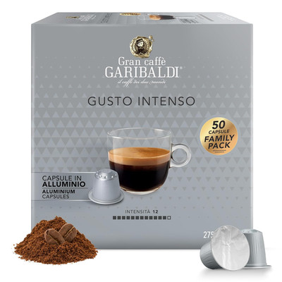 Gran Caffè Garibaldi Espresso Pods, Compatible w Nespresso, Strong & Intense