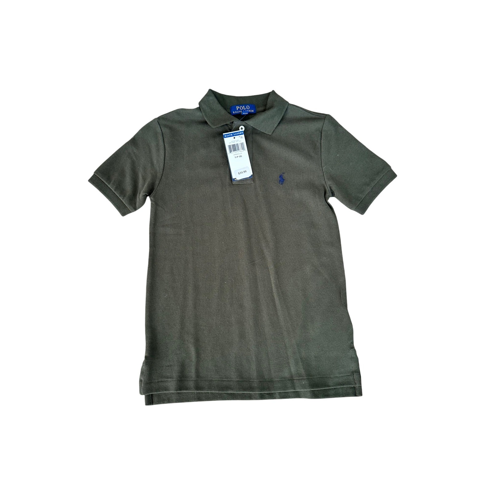 Kids Polo Ralph Lauren Short Sleeve Polo Shirt Green Size 8 Armadillo