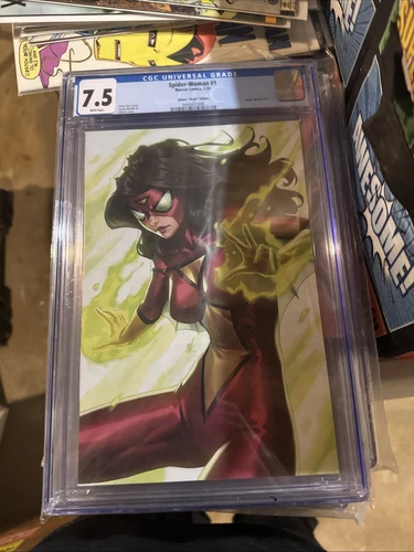 Spider-Woman # 1 CGC 7.5 Ejikure 1:100 Virgin Variant GGA Marvel Comics 2023