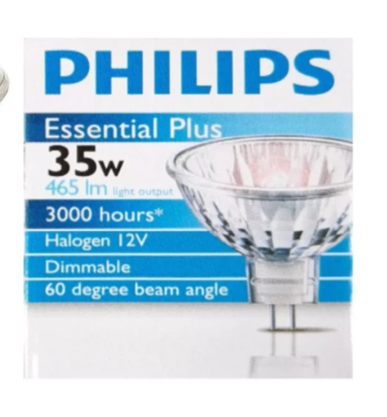 PHILIPS 13112M - 35W 12V MR16 Gu5.3 Halogen Globe Wide Beam 60D - - image 3 of 3