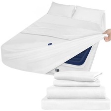 Queen Sheet Set Deep Pocket - 4 Piece Extra Soft Queen Bed Sheets - Side Stor...