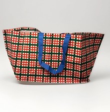 NWT IKEA VINTERFINT Reusable Holiday 2025 Plaid X-large Christmas Tote Bag