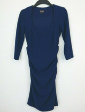Phase Eight Royal Blue Ruched Waist Pencil Dress Size 6 3/4 Sleeves