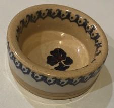 Nicholas Mosse Ireland Pottery Pansy Butter Pat/Salt Cellar/Small Ramekin/ Bowl