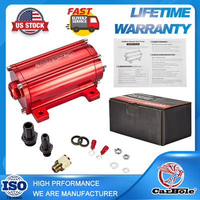 #ad Universal External In Line Fuel Pump 170 PSI High Pressure 12V Electric Pump Red $124.99