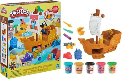 Play-Doh Piraten Abenteuer Schiff Spielset Kinder Kreativ Modellieren Spielzeug Geschenk NEU