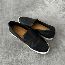 Birdies The Swift Black Leather Slip On Loafers Shoes Women's 8