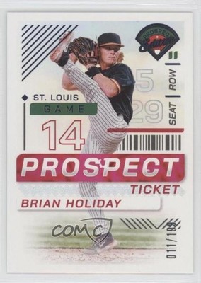 2024 Panini Prospect Edition Blue /199 Brian Holiday #191 0u66