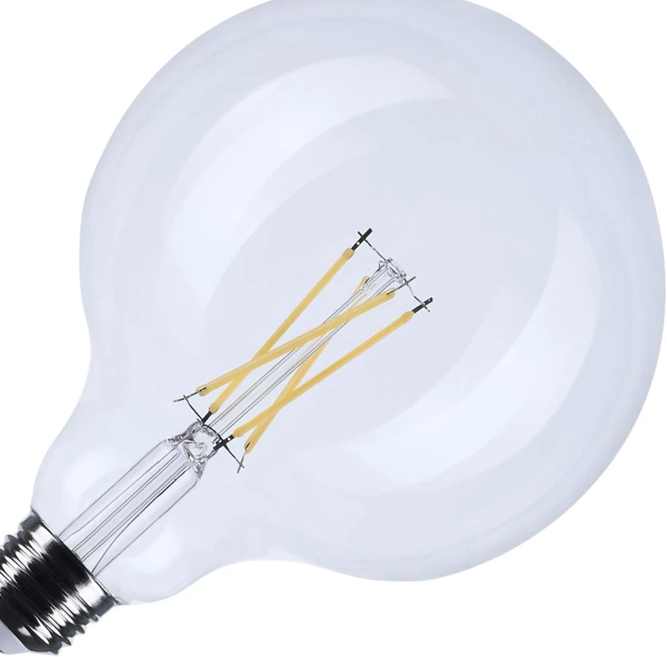 SATCO S12485 - 6 Watt G40 LED Globe Light Bulb - 3500K - 120 Volts (6 Pack) - Image 3 of 4