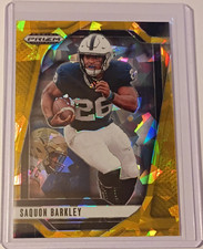Panini 2025 Prizm Draft Picks Saquon Barkley #190 Gold Ice Prizm Penn State