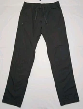 BYLT Black Ripstop Tactical Pants Large Elastic Waist Cargo Pocket Drawstring