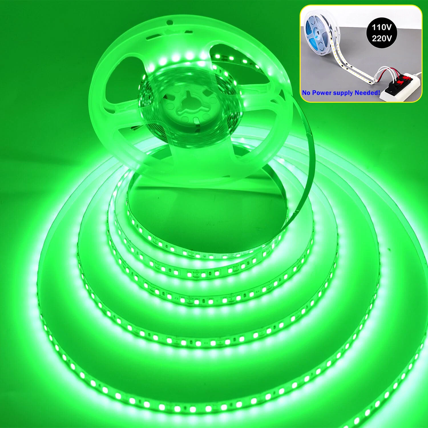 110V 220V LED Light Strip Flexible Room Kitchen Home Decor No Need Transformer