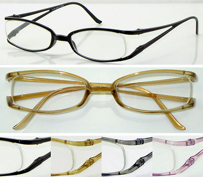 Memory Kunststoff Lesebrille +1,0~4,0 Unisex leichtes halbrandloses Gestell L7