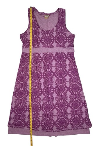 Athleta Vyasa Dress Large Tall Pink Purple Knit Sleeveless Sundress Tie Back - Picture 6 of 7