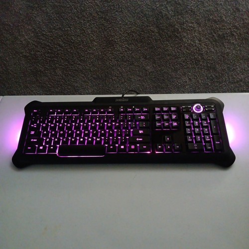 PERIXX PX-1100 Illuminated Gaming Keyboard Blue Backlit KU-0603 - Tested / Works