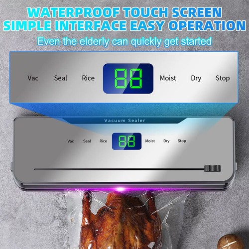 Vacuum Sealer Machine Fresh Dry Wet Food Saver Storage With Bags Built-in Cutter - Picture 8 of 12